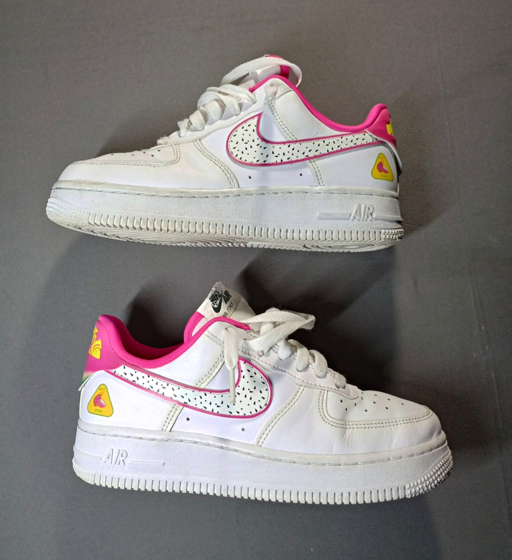Nike Air Force 1 Low Dragon fruit Sneakers White Pink Leather women's size 6